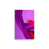 Purple Abstract Art Prints With Red Accent Brushstrokes.