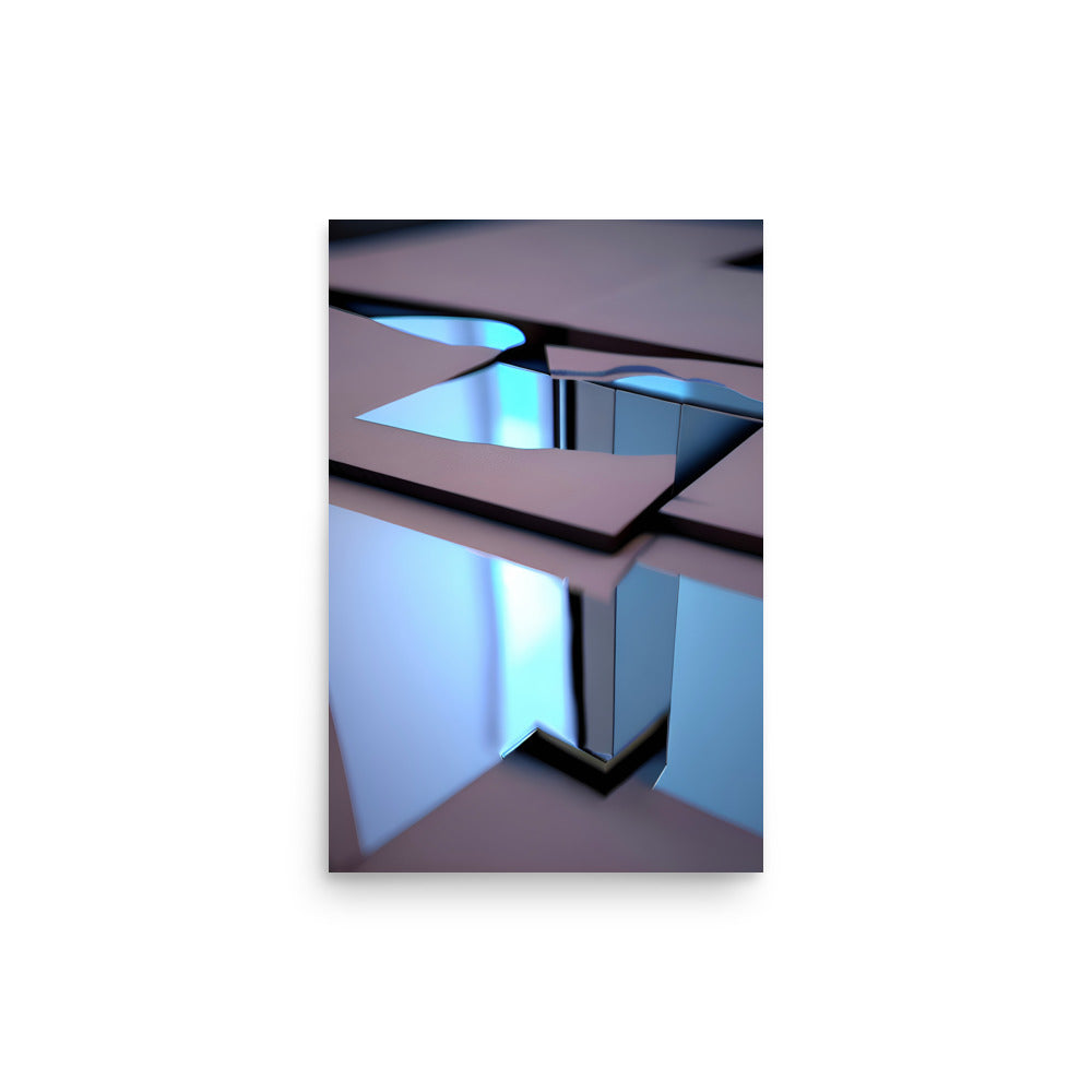 Reflections In A Modern Abstract Art With A 3D Look