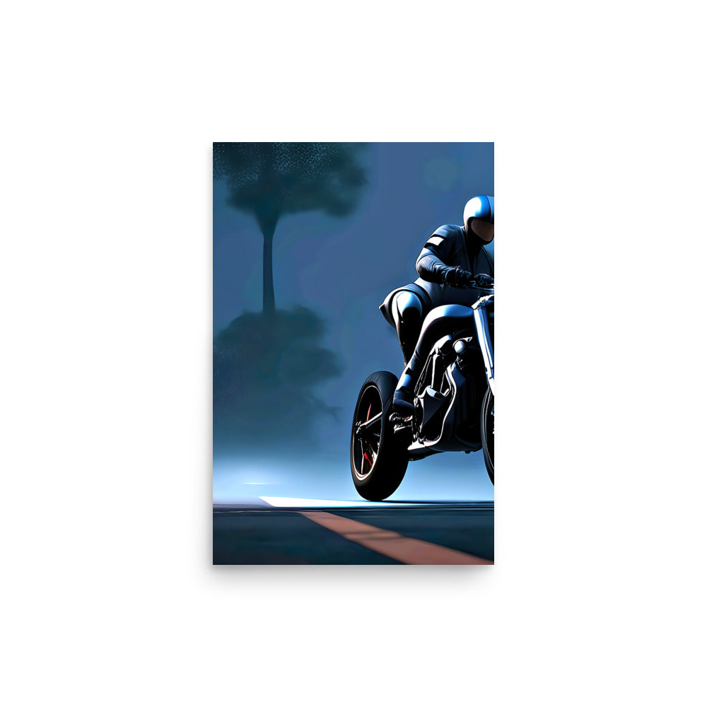 Hitting The Twisties - A Rider Racing A Motorcycle On The Streets.