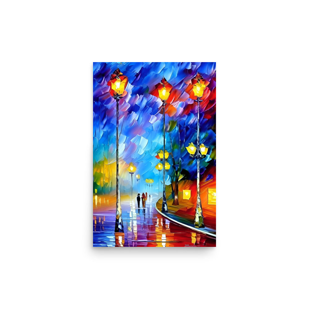 A Very Colorful Palette Knife Painting With Beautiful Brushstrokes