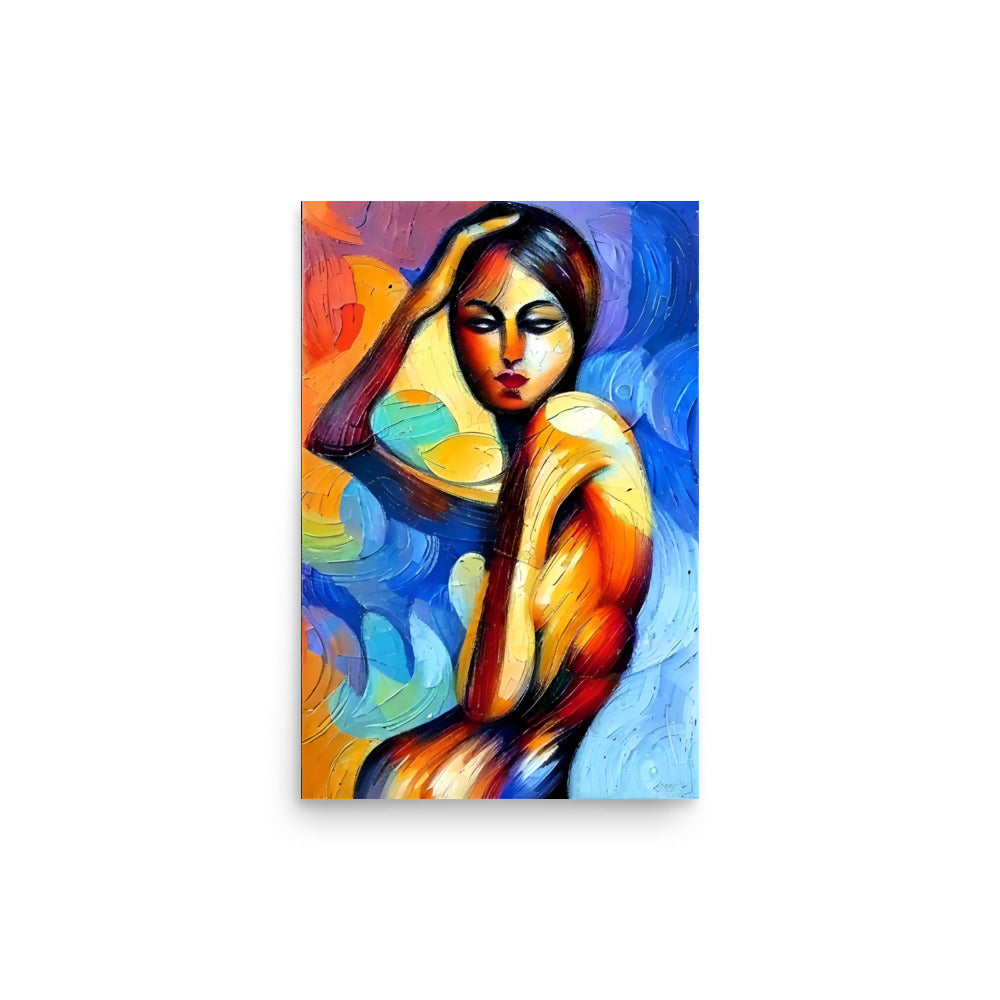 A Colorful Abstract Woman Painting.