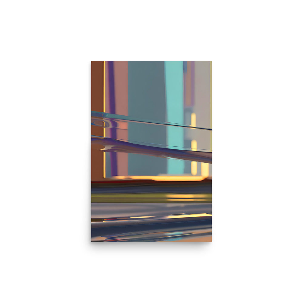 An abstract style pastel colored art, with a rippled glass look.