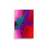 A beautiful purple abstract art print. Bold colorful brushstrokes with vibrant red.