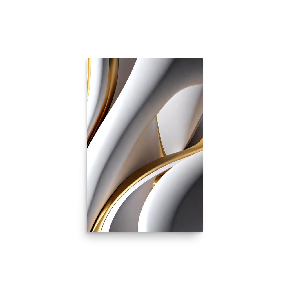 An abstract art showcasing a sophisticated style, with subtle tones and white shades.