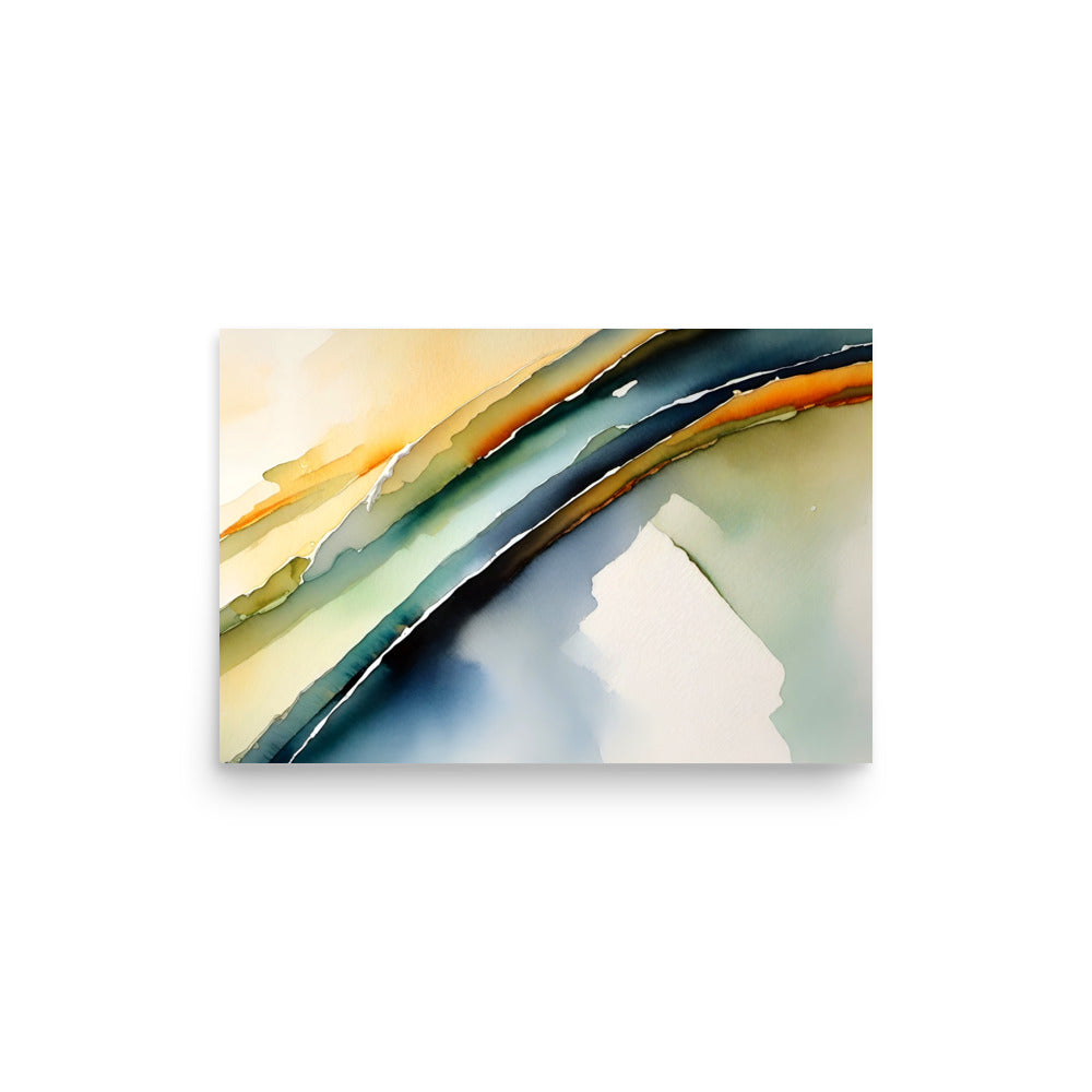 A mesmerizing abstract art, with intriguing shapes and a sophisticated style with beautiful hues.