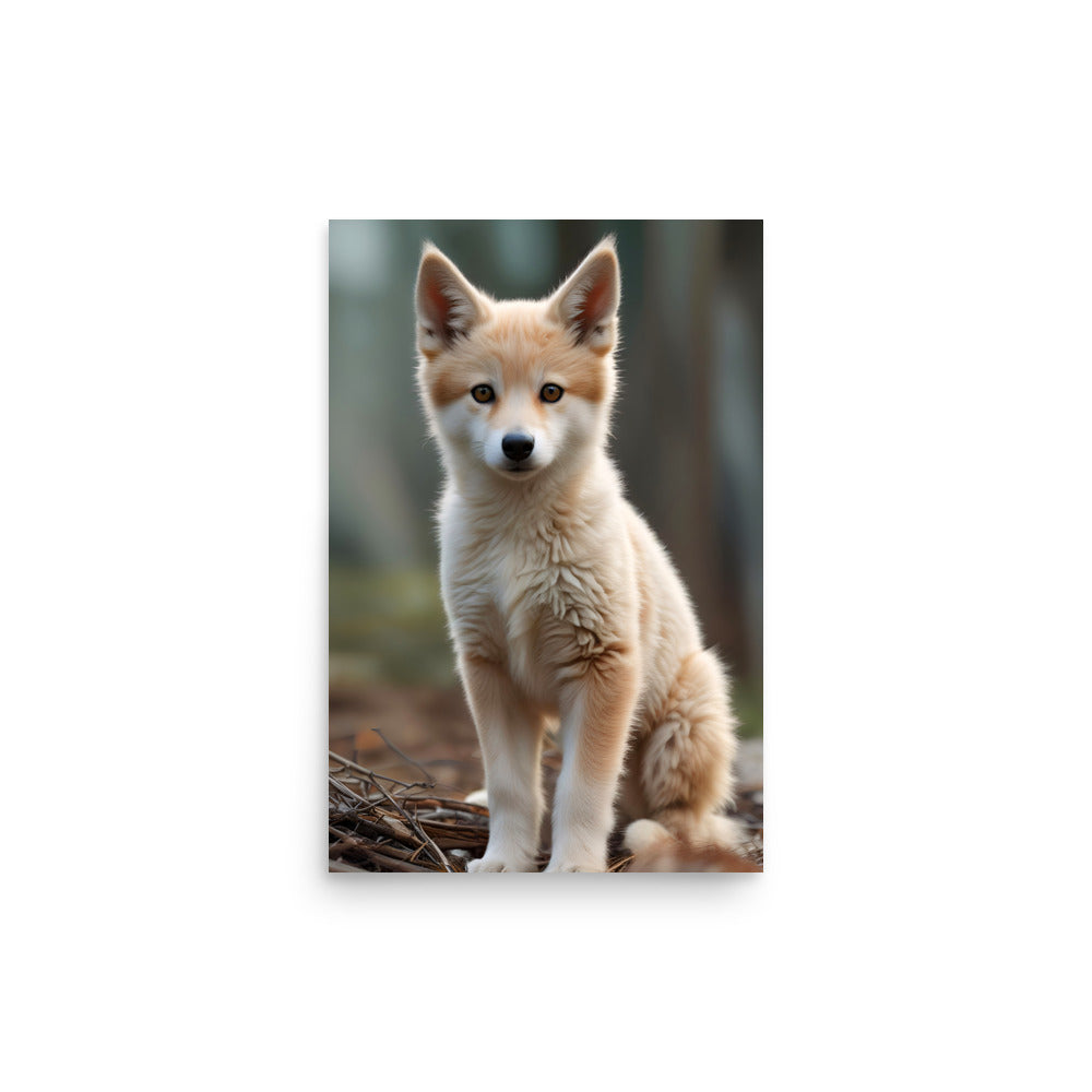 Red fox portrait vividly captures vibrant, reddish-orange fur. Upright posture, dark eyes gazing curiously. Striking wildlife image.