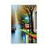  A palette knife painting style of beautiful reflective streets, for art prints.