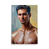 A male figurative art with a guy without a shirt, on art prints.
