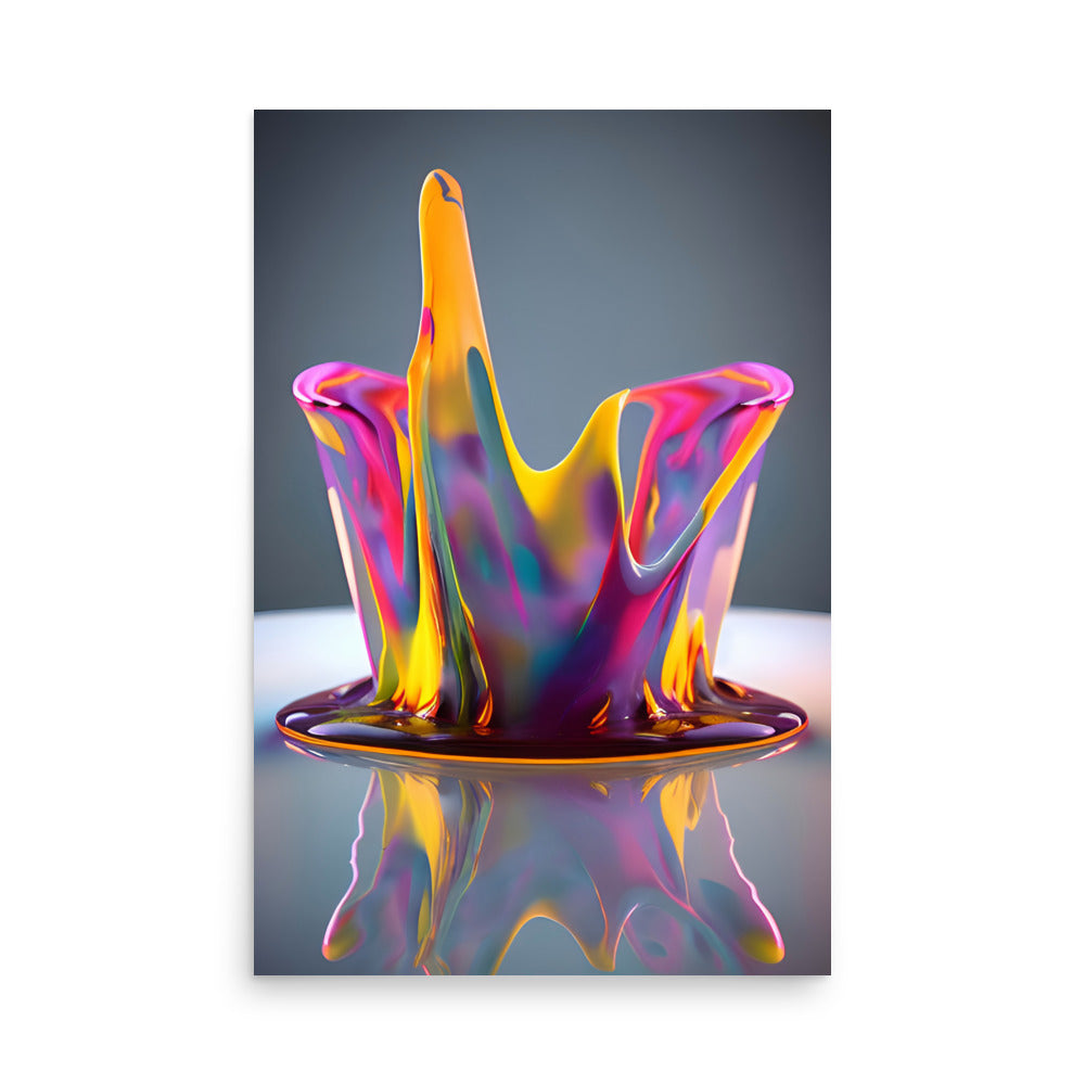 Add a splash of color with this modern abstract art print.