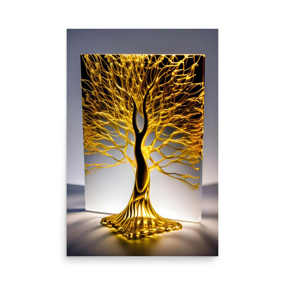 Art prints of the tree of life, in a modern art style.