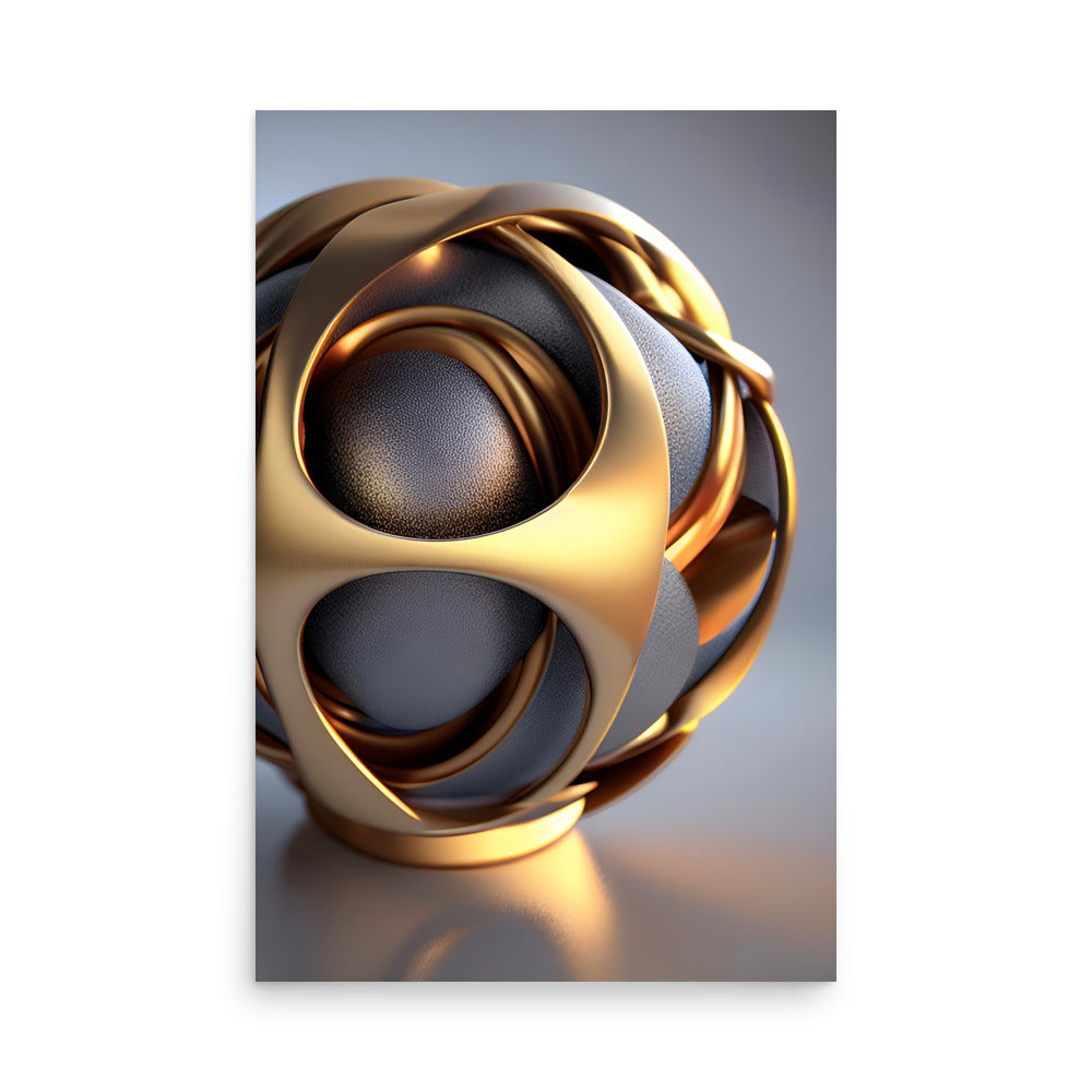A modern art sphere using the golden ratio, made for art prints.
