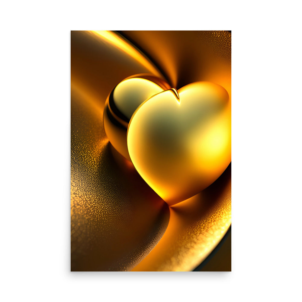 Heart Of Gold is a beautiful modern art print, with a golden heart.