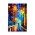 Walk In The Park. - Art prints of a palette knife style painting, with colorful trees.