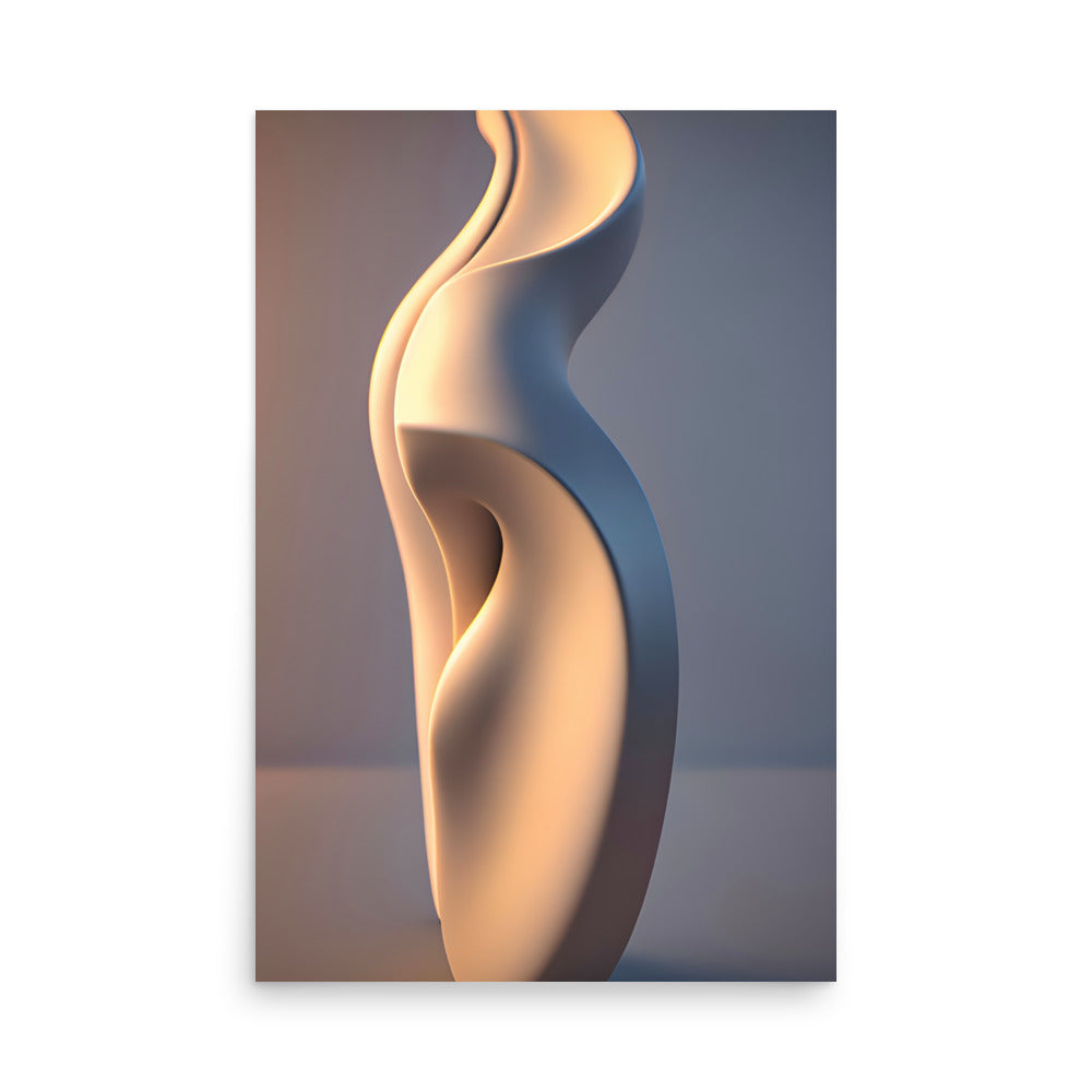 A modern art with natural curves and a beautiful glow on art prints.