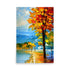 Art prints with a painting of a colorful tree.