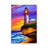 An Ocean Sunset Painting With A Lighthouse