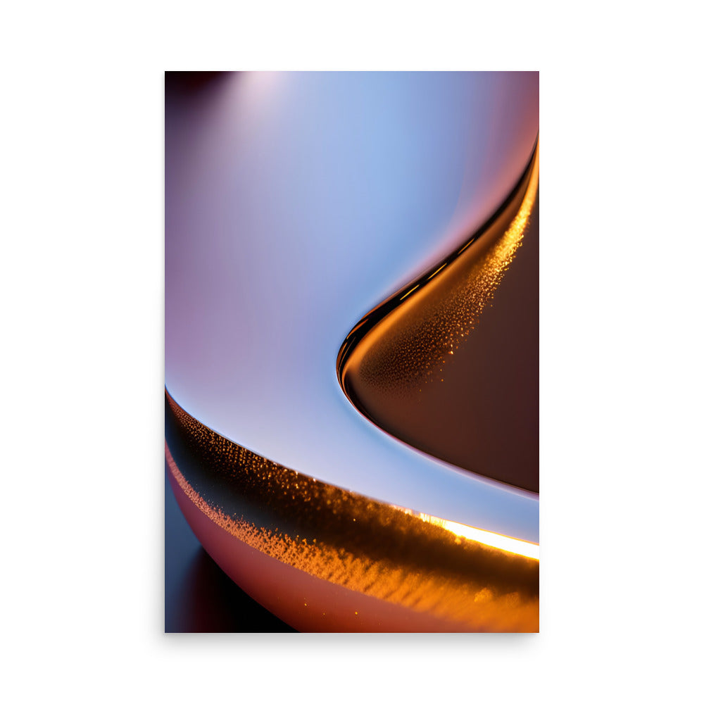 Sweeping curves of lustrous bronze,  highlight the beauty of this abstract artwork.