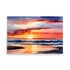 Painted ocean horizon art prints exuding vivid sunset colors brilliantly spreading across