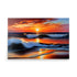 Sunset art with the sun reflecting on the ocean surf showcasing the