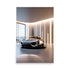 A silver sportscar in a modern room with a sleek and beautiful body.