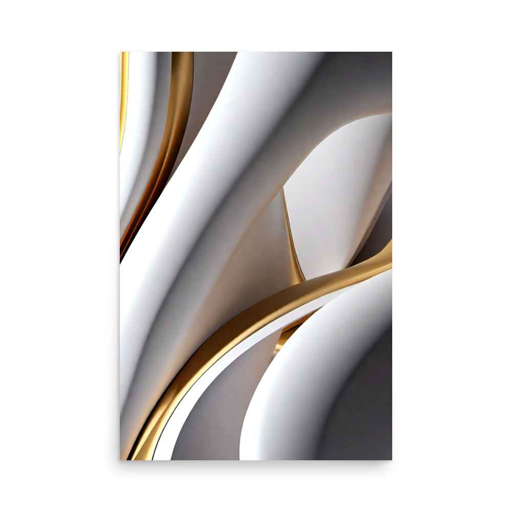 An abstract art showcasing a sophisticated style, with subtle tones of white shades.