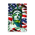 The Statue Of Liberty with American Flag, Old Glory is patriotically supporting our beloved Lady Liberty, artwork for patriotic Americans.