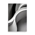 Serene sculpture of a monochromatic abstract art with intertwined forms.