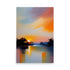 Serene landscape at sunset with a smooth and flowing brushwork.