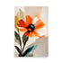 Modern floral art featuring an oversized flower, done with vivid orange petals.