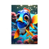 Fish exaggeratedly featured swim vibrantly. Intricate details meticulously rendered provide cartoonish quality. Coral reef background invites aquatic playful exploration.