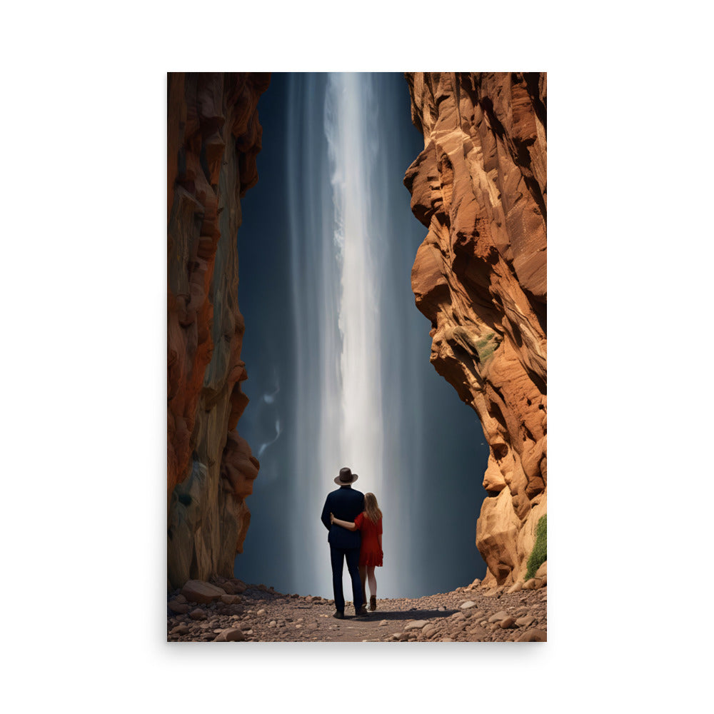 A Couple's Awe Inspiring Journey Through Nature s Towering Waterfall Canyon.